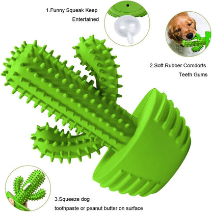 Dog Chew Toys, Toothbrush Stick Teeth Cleaning Brush Dental for Small Medium Large Dog, Rubber
