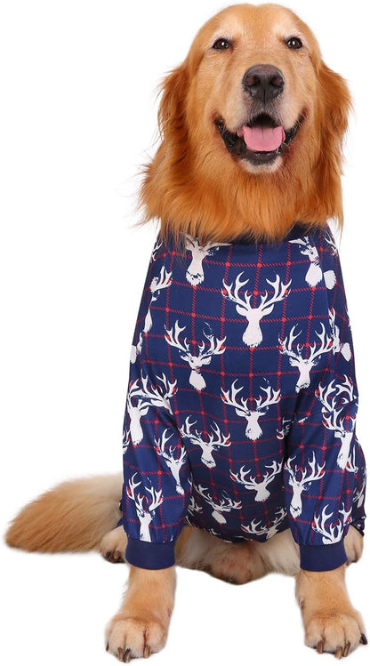 HDE Dog Pajamas One Piece Jammies Jumpsuit Pet Clothes Outfit Stretchy Lightweight Comfy Shirt Pjs