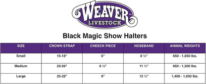Weaver Livestock Leather Magic Show Cattle Halter, Adjustable, Modern Style Cow Calf Halter