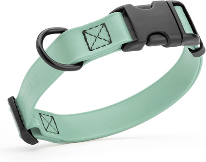 Dogline Biothane Waterproof Dog Collar with Quick Release Buckle Strong Coated Nylon Webbing with