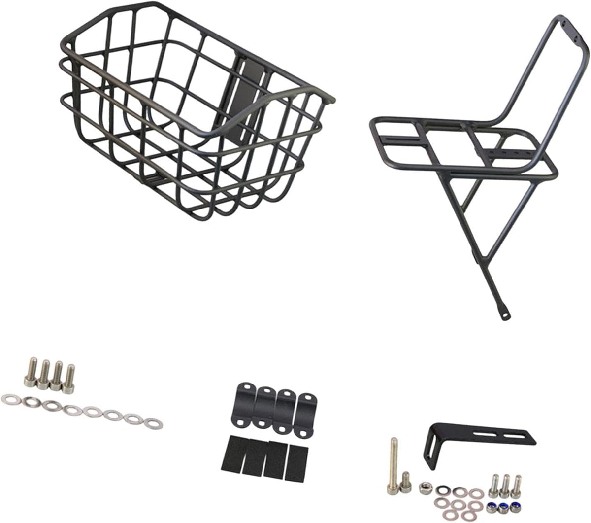 Basket Black Front Sturdy Construction Aluminum Alloy Large Capacity Accessories Cargo Container