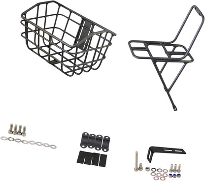 Basket Black Front Sturdy Construction Aluminum Alloy Large Capacity Accessories Cargo Container