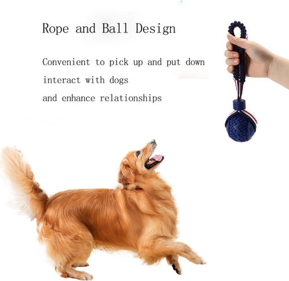 Dog Ball with Rope Toy,Ball on a Rope Dog Toy for Medium and Small Dog Tough Rope Toy Non-Toxic and