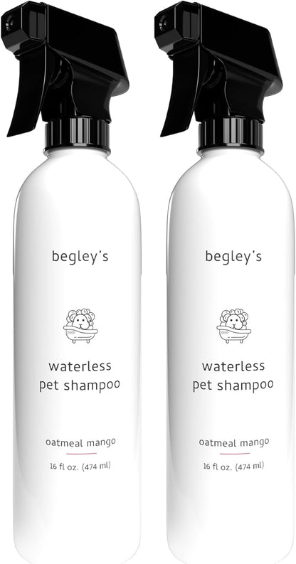 Begley’s No Rinse Waterless Pet Shampoo, Bathless Cleaning, Deodorizing, and Odor Removal for a
