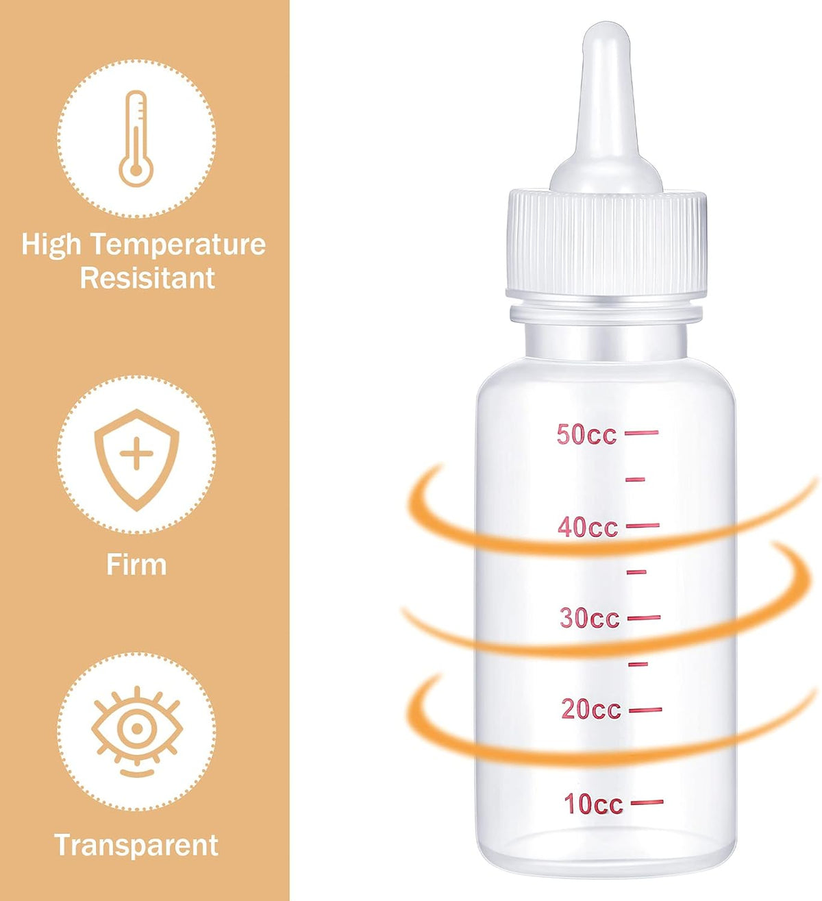 17 Pieces Pet Nursing Bottle Kit Including 2 Pet Feeding Bottle, 8 Replacement Feeding Nipples, 5