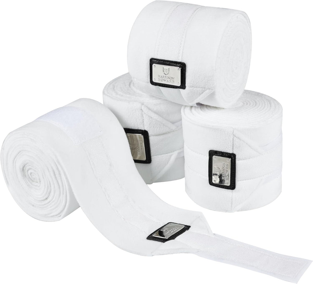 Harrison Howard Horse Polo Wraps Upgrade with Bling Leg Wraps for Horses 4-Pack Fleece Leg Wraps