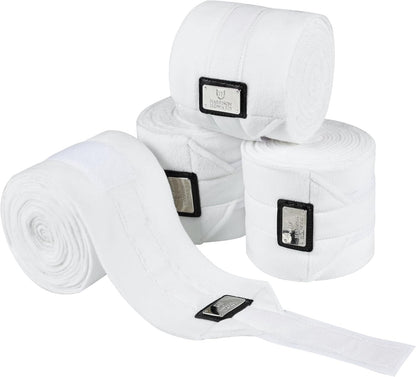 Harrison Howard Horse Polo Wraps Upgrade with Bling Leg Wraps for Horses 4-Pack Fleece Leg Wraps