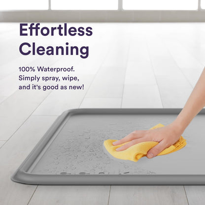 Pee Pad Tray Holder for Dogs - Fits Up to 22 x 22 in. Square Potty Training Pads No Spill Raised