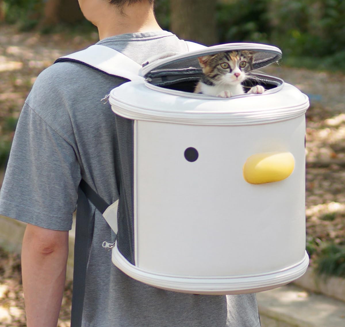 PURROOM Cat Carrier Backpack, Pet Backpacks for Carrying Small Dogs, Cute Design. Upper Cover &