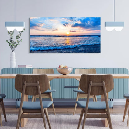 Lapremoly Blue Ocean Wall Painting Canvas Art For Living Room, Office, Bedroom - Large Wall Decor