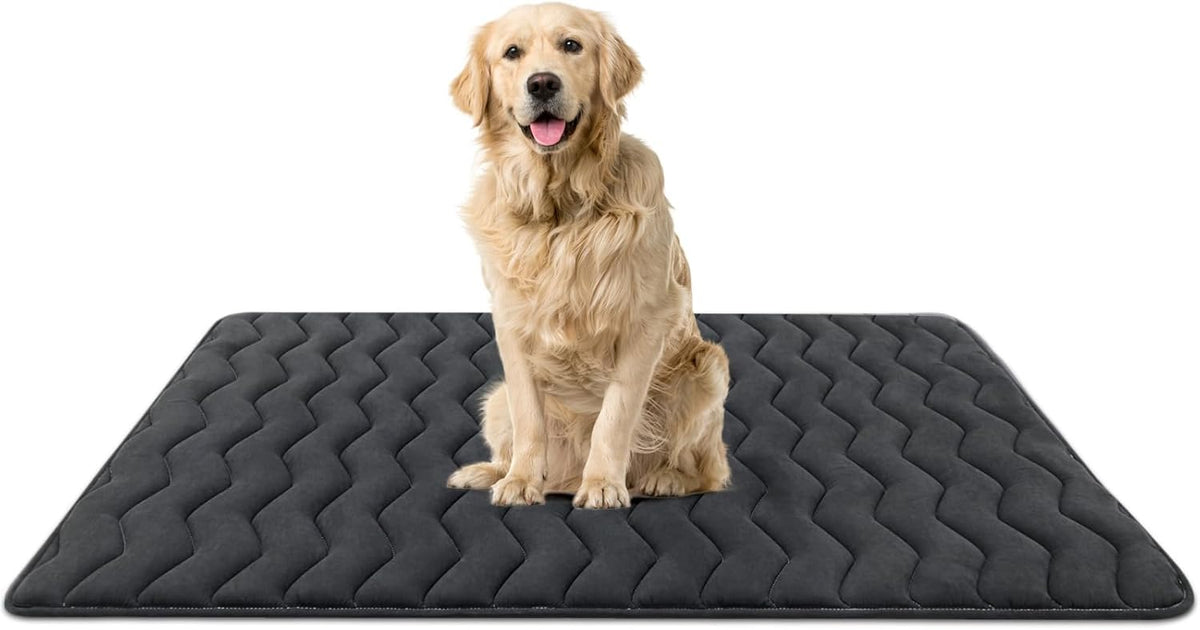 Bubble bear Dog Crate Mat - Upgraded Thick, Ultra Soft, Washable & Anti-Slip Kennel Pad for