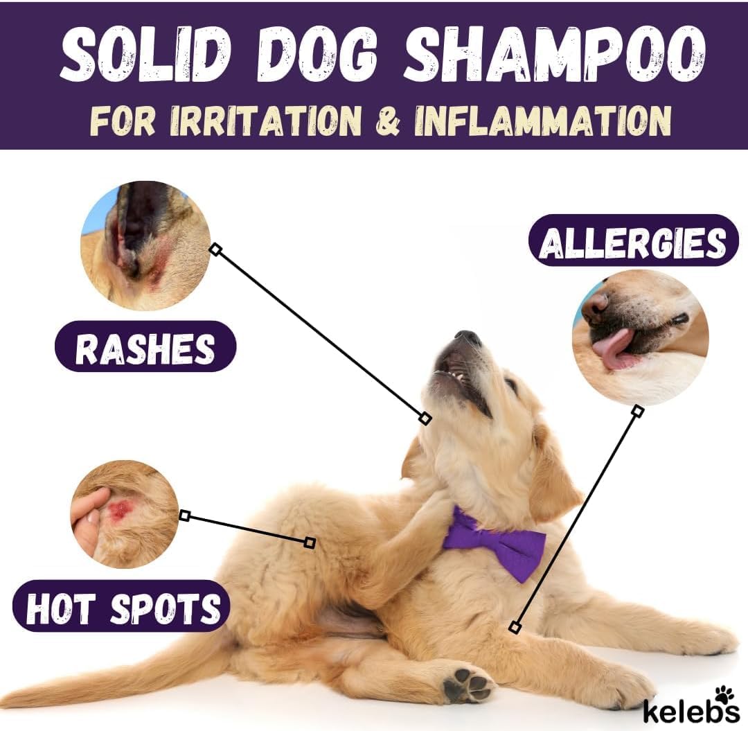 Kelebs Dog Shampoo | Allergies and itching | Dog Shampoo for Sensitive Skin | All Natural Dog Soap