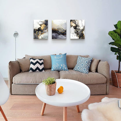 Boho Wall Decor - Abstract Ink Paintings, Framed Wall Art for Living Room, Bedroom & Office - 20" X