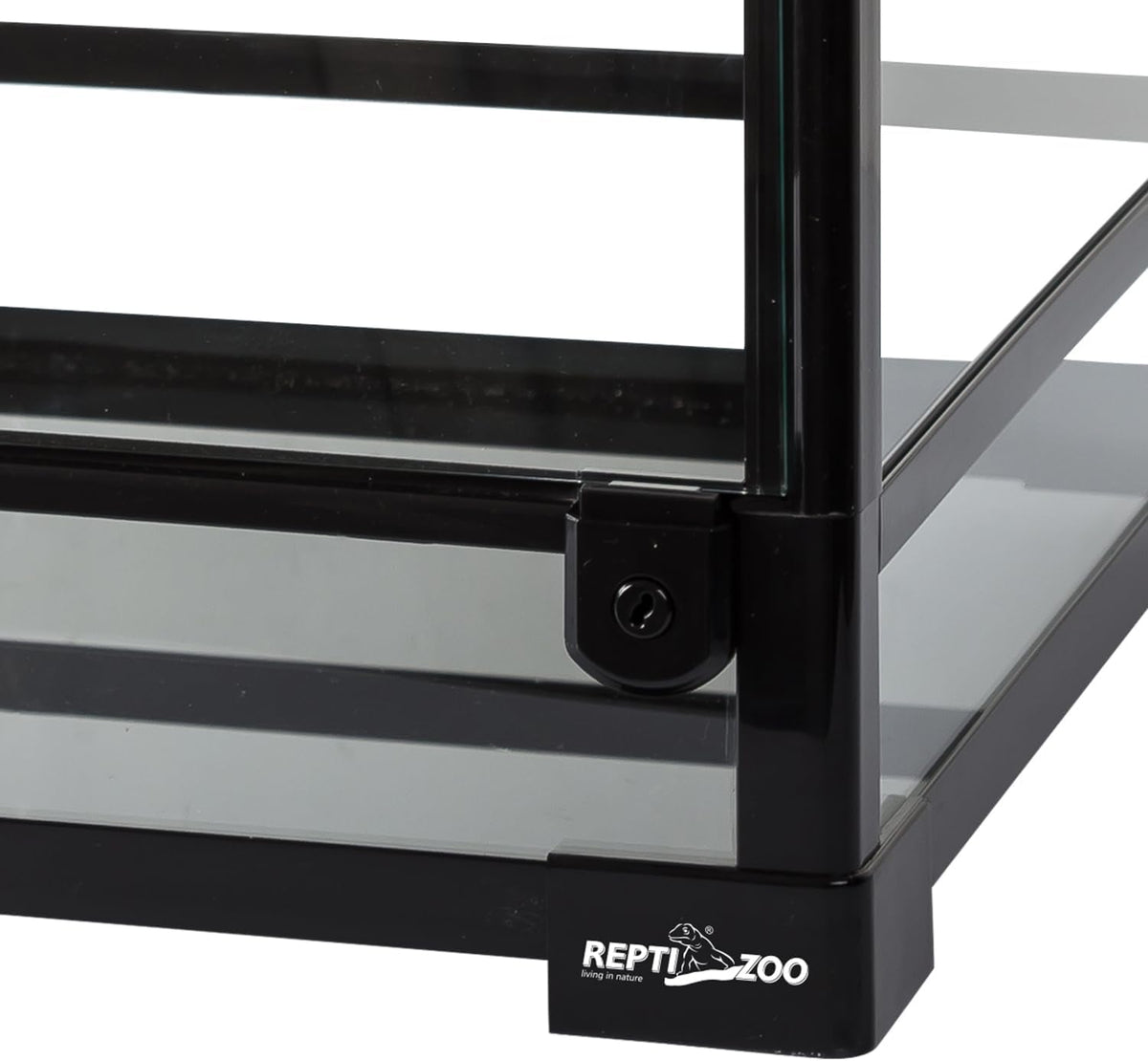 REPTI ZOO Amphibian Habitat Tank 10 Gallon, Full Vision Glass Reptile Terrarium 12" x 12" x 18"