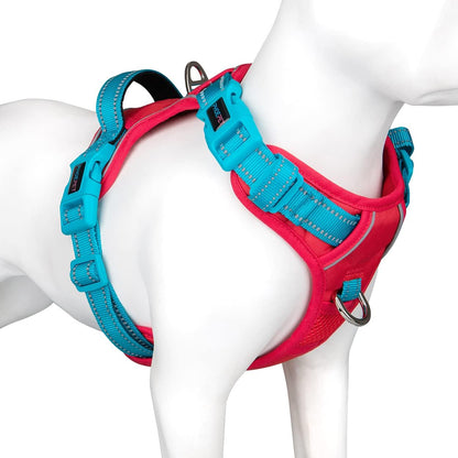 PHOEPET No Pull Dog Harness, Unique Colors Reflective Adjustable Dog Vest, with Soft Training