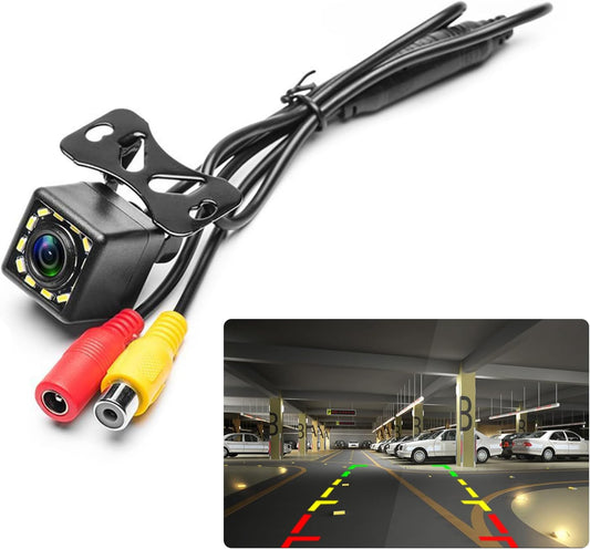 Car Backup Camera Rear View Camera 12-LED Night Vision Waterproof Reverse Camera 170° Wide View