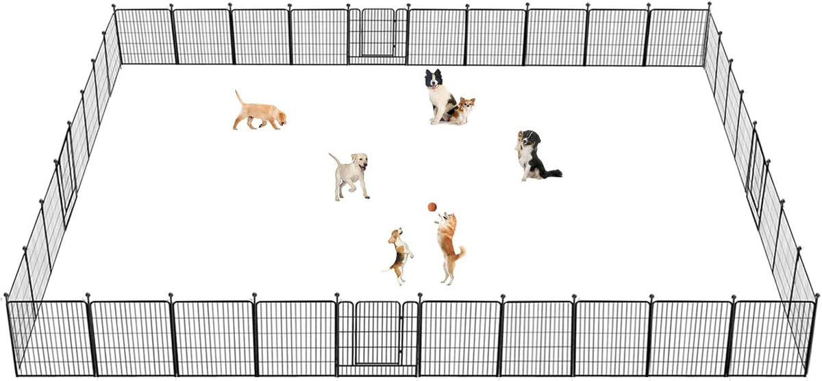 Dog Playpen 32 inch 36 Panels Indoor Outdoor Dog Pen for Medium/Small Dogs Heavy Duty Metal Dog