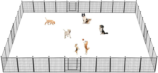 Dog Playpen 32 inch 36 Panels Indoor Outdoor Dog Pen for Medium/Small Dogs Heavy Duty Metal Dog