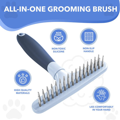Dog rake deshedding dematting Brush Comb - Undercoat rake for Dogs, Cats, matted, Short,Long Hair