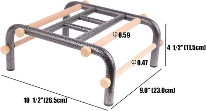Metal Ladder Large Bird Training Perch for Fun and Exercising, No Tool Quick Install Heavy-Duty