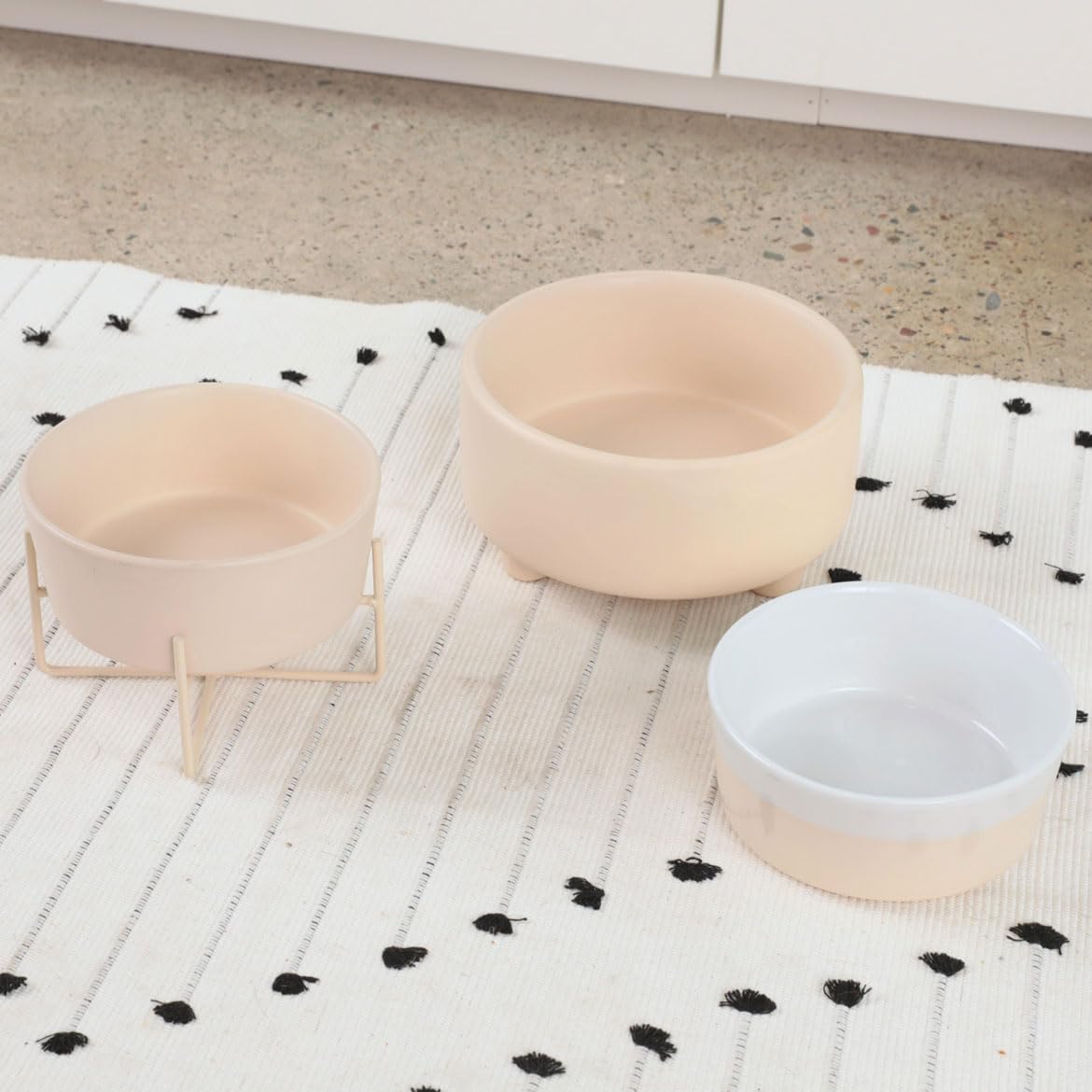 Waggo Uplift Ceramic Dog Bowl for Small Medium and Large Breeds - Heavyweight and Durable Pet Food