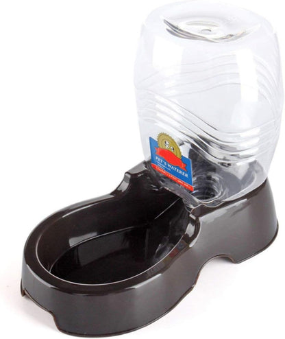 Flexzion Automatic Gravity Pet Waterer for Cat & Dog - Non-Skid & Easy-Clean Auto Replenish Water