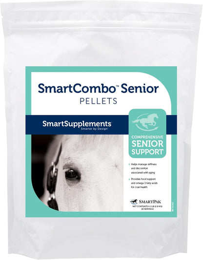SmartCombo Senior Pellets | Joint, Hoof, Skin, and Coat Supplement For Senior Horses | Contains
