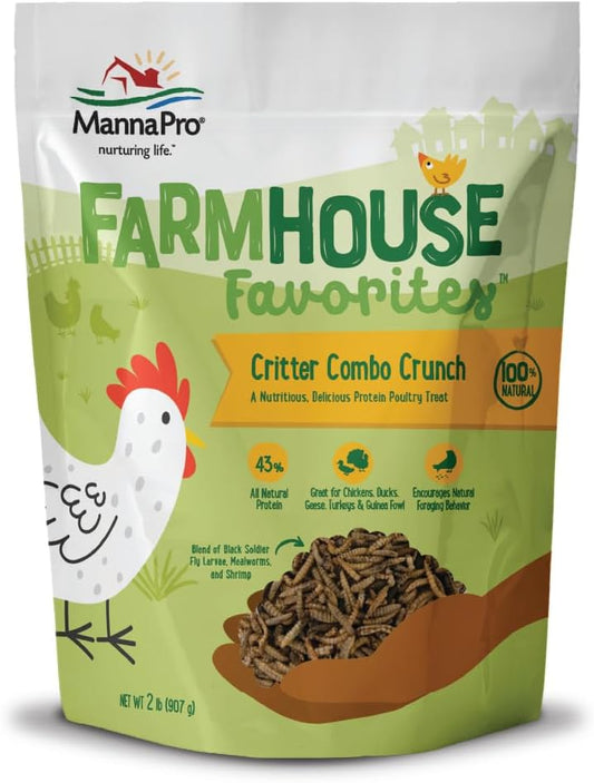 Manna Pro Farmhouse Favorites Critter Combo Crunch Poultry Treat - Protein Poultry Treat