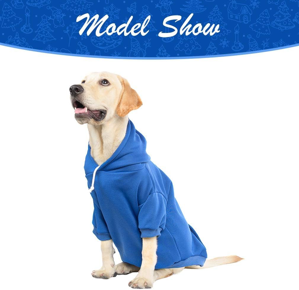 KOOLTAIL Basic Dog Hoodie - Soft and Warm Dog Hoodie Sweater with Leash Hole and Pocket, Dog Winter