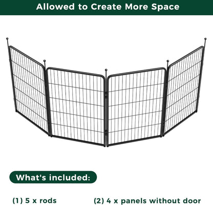 FXW Rollick Unleashed Dog Playpen for Indoor, Yard, RV Camping, 40 inch 4 Panels for Medium and