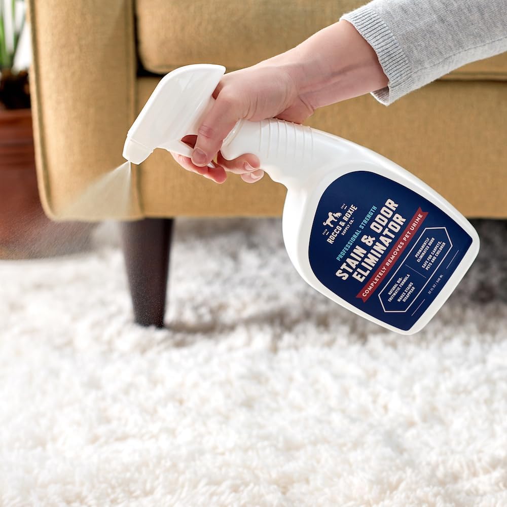 Rocco & Roxie Supply Co. Stain & Odor Eliminator for Strong Odor - Enzyme Pet Odor Eliminator for