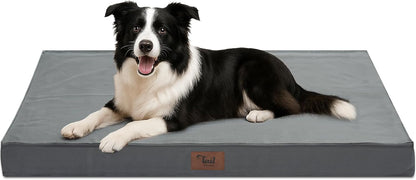 Outdoor Dog Bed for Medium Dogs, Waterproof Dog Crate Bed for Puppy Beds, Orthopedic Egg Crate Foam