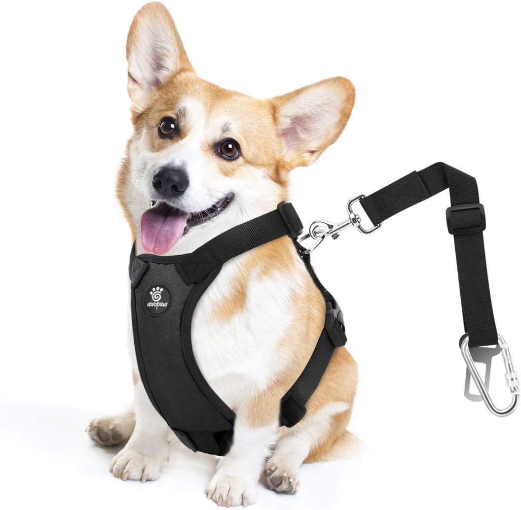 Dog Seat Belt, Safety Vest Dog Car Harness with Adjustable Buckle Dog Seat Belt for Vehicle Nylon