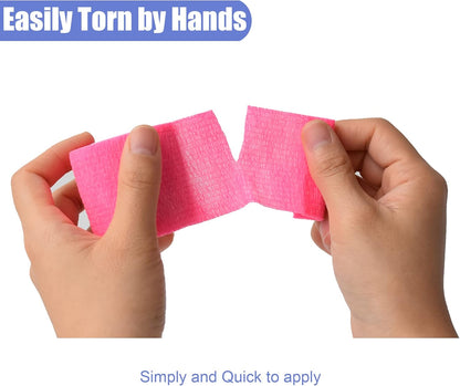 9 Pack 2" x 5 Yards Self Adhesive Bandage Wrap Self Stick Wrap for Ankle, Wrist, Finger, Sports