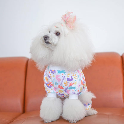 CuteBone Small Dogs Outfit Soft Puppy Onesies Pjs Dog Easter Rabbit Pajamas Pet Coat Cat Apparel