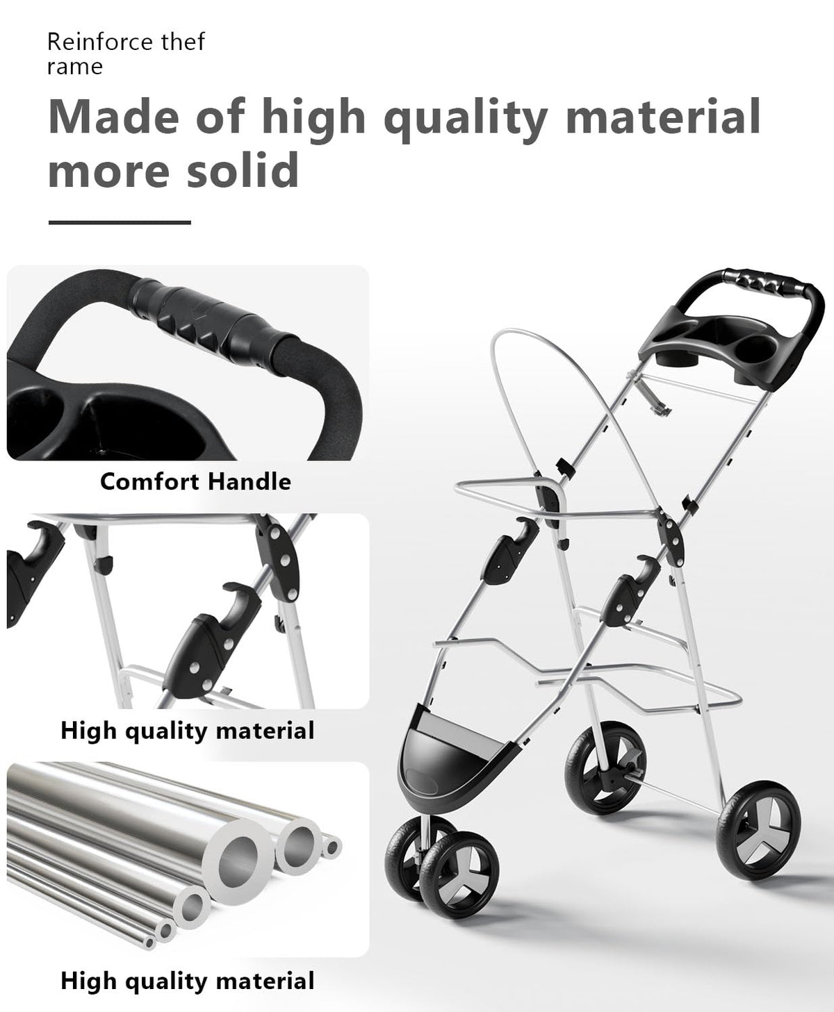Pet Stroller with 3 Wheels for Small/Medium Pets, Portable Travel Foldable Carrier Jogger for Dog