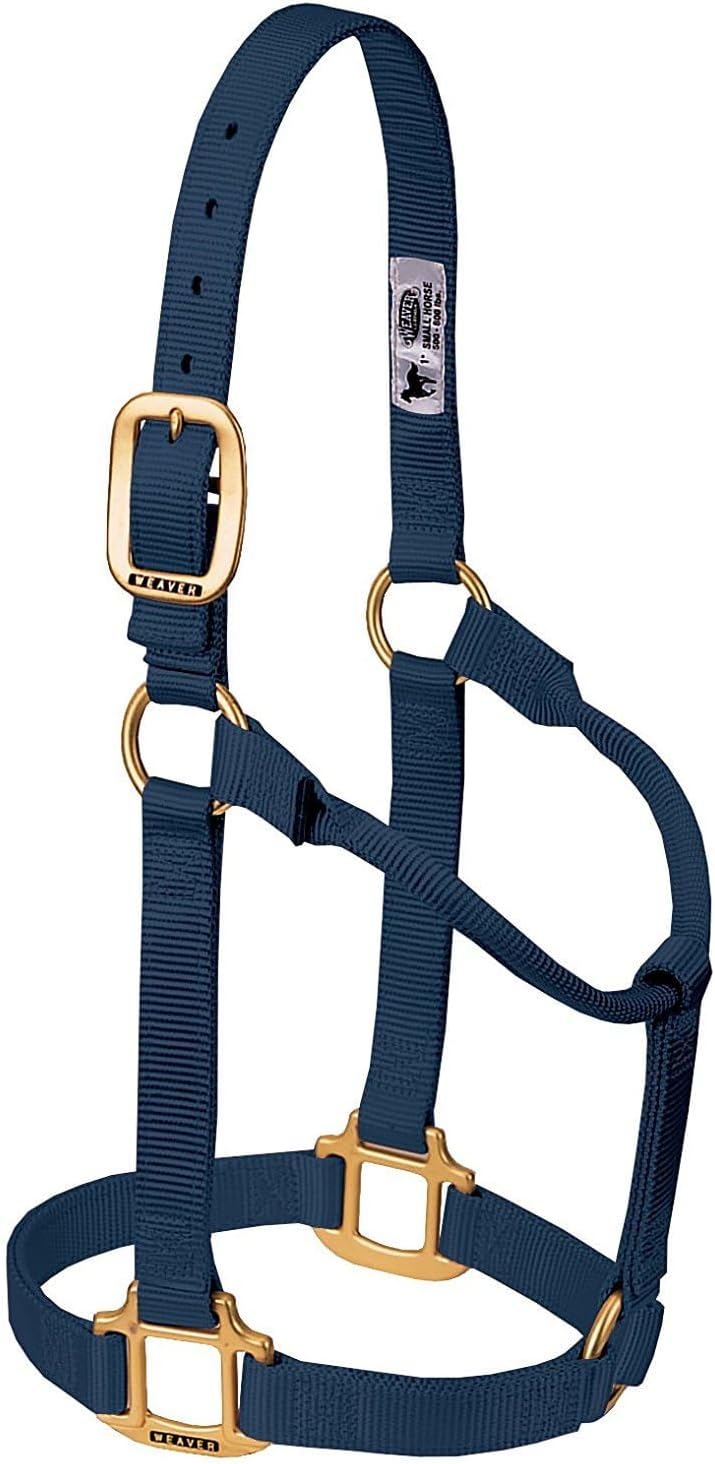 Weaver Equine Nylon Horse Halter, Triple-Ply Cheek Design, Original Non Adjustable Halters for