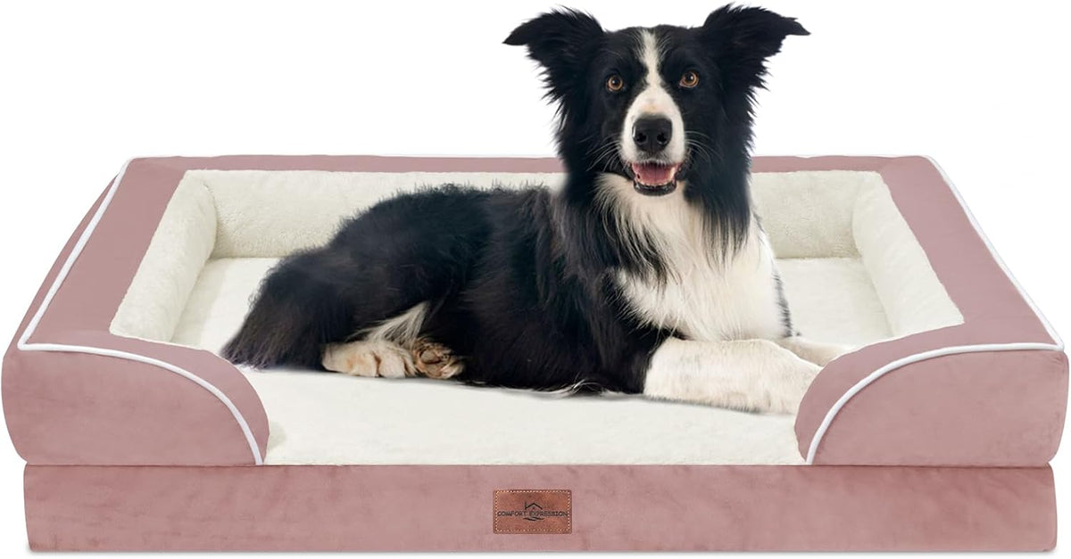 Comfort Expression Large Dog Beds Waterproof Orthopedic Foam Dog Beds for Large Dogs Sofa Comfy Pet