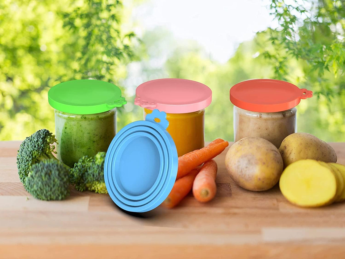 8 pack Silicone Pet Food Can Lids for 3 Standard Size Food Cans for Pet Food Cans or Canned Goods