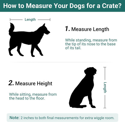 Large Dog Crate with Double Rooms, 72" Heavy Duty Wooden Dog Cage Furniutre Dog Crate Kennel