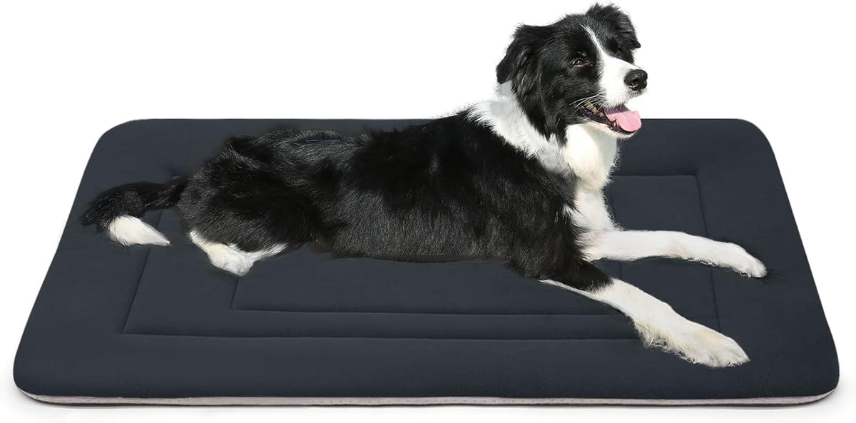 JoicyCo Soft Dog Bed Crate Pad Mat, 36 in Non-Slip Bottom Washable for Medium and Large Dogs, Pet