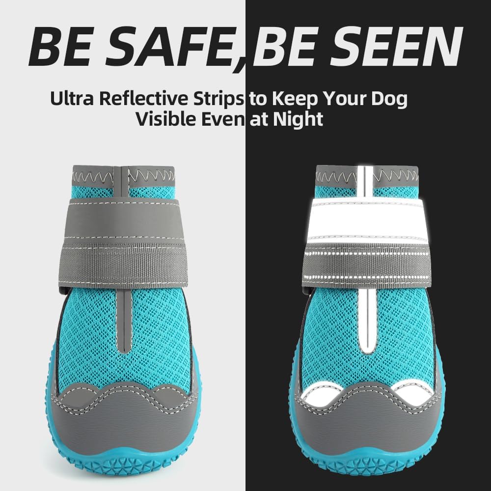 Dog Shoes for Small Dogs, Dog Boots & Paw Protectors for Hardwood Floors, Outdoor Dog Booties for