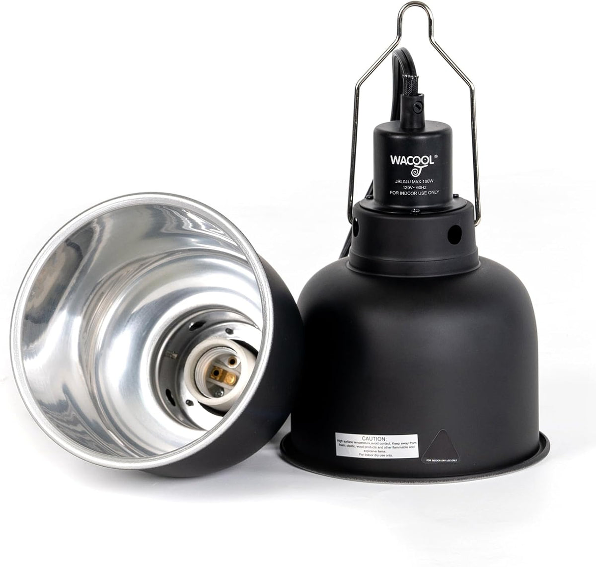 Reptile Light Fixture 2 Pack, 5.5 in Deep Dome Reptile Heat Lamp Fixture, Optical Reflection