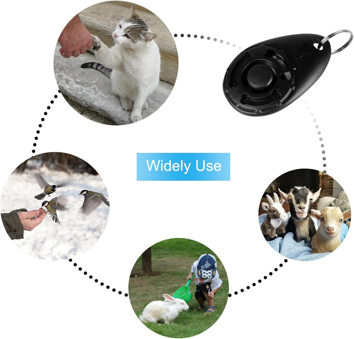 Dog Clicker for Training, 2 Pack Dog Training Clicker, Clicker Dog Training with Wrist Strap, Pet