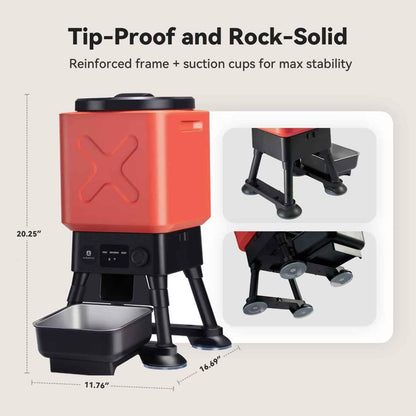 14L Automatic Dog Feeder for Large Breed – Extra Large Capacity, Anti-Blockage, Timed Auto Dog Food