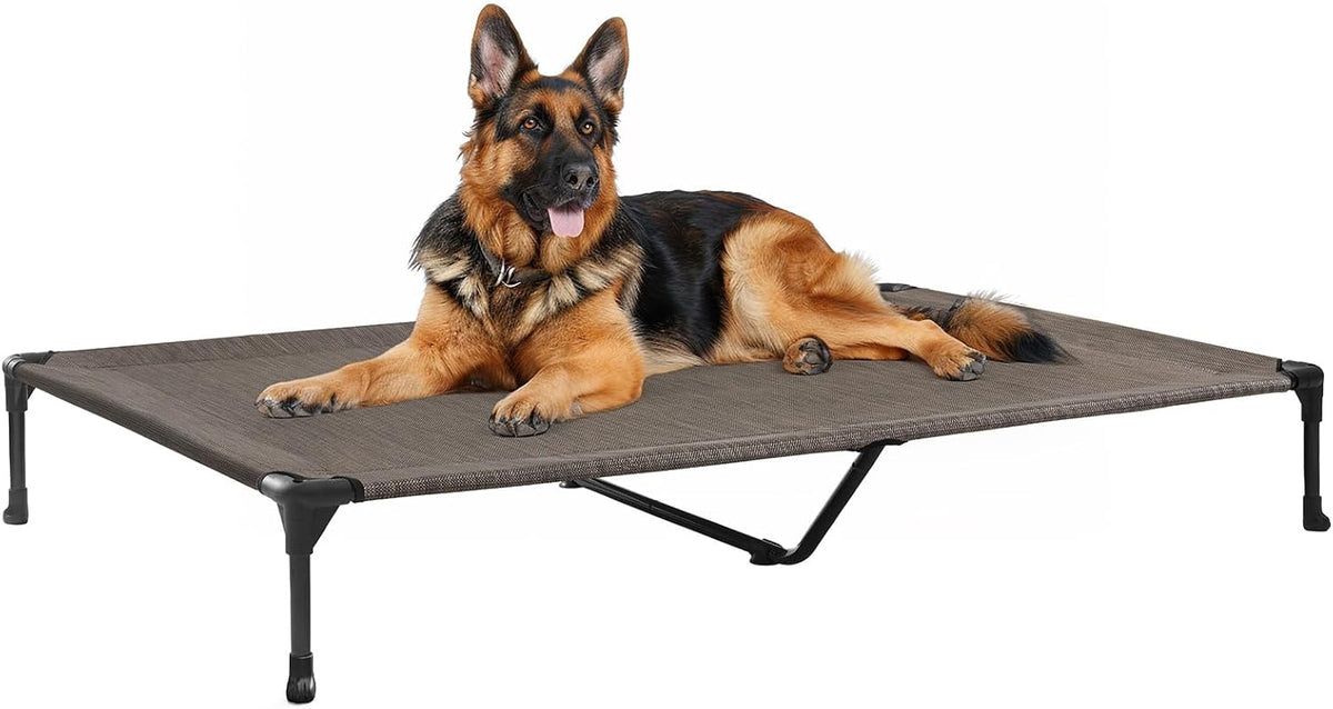 Veehoo XL Outdoor Elevated Dog Cot Bed, Cooling Raised Pet Bed, Washable Breathable Mesh Hammock