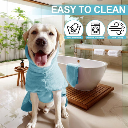 Medium to Large Size Dog Bathrobe, Quick Drying Super Absorbent Used for After Bathing, Warm Dog
