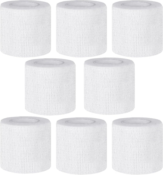 Self Adhesive Bandage Wrap,2 Inch White Elastic Cohesive Bandages, Vet Wrap for Dogs,Tattoo Grip
