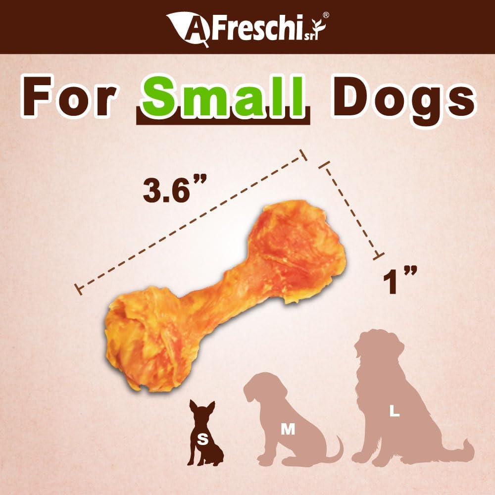 Afreschi Turkey Tendon Bone (S) 6 Pieces per Pack, USA-Sourced Turkey Tendon, All Natural Human