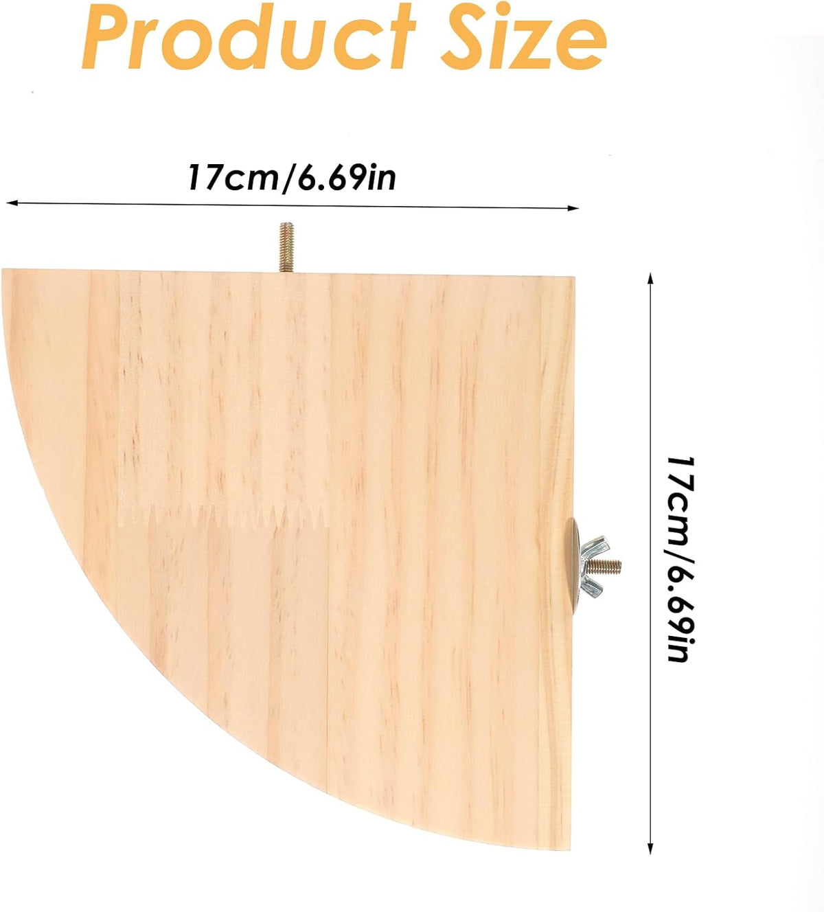 Bird Perch Platform Stand Wooden Parrot Perch Corner 6.7 Inches Fan Shape Playground Cage